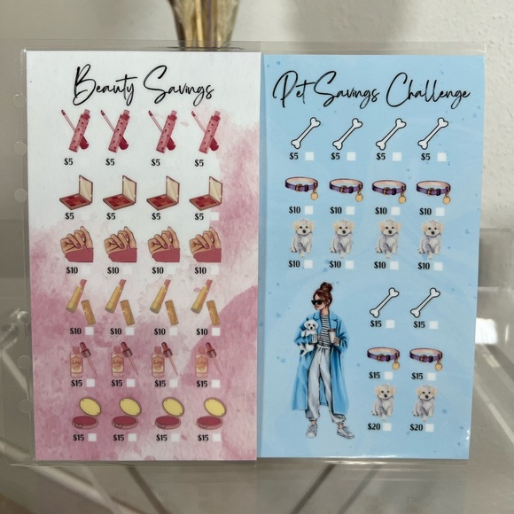 Laminated Budget Envelopes (7), Pre-cut 6 Holes for a Ring Binder - Picture 4 of 9